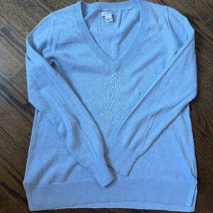 J Crew Factory Blue V-Neck Sweater